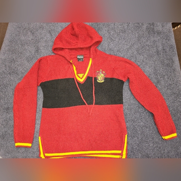 Harry Potter Gryffindor Hooded Pullover Knit Sweater Women's Size Medium - Picture 13 of 13